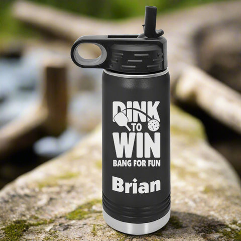 Dink To Win Pickleball Water Bottle